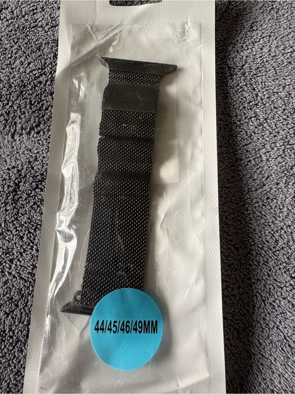 Apple Watch Band Black Mesh Stainless Steel Watch Band - Fits 44/45/46/49mm